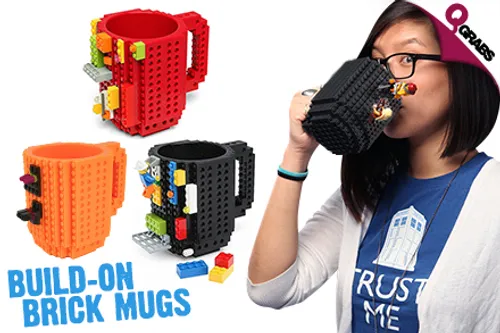 From QR35 Feel Like Bob The Builder with a Lego Bricks Coffee Mug - Choose from 3 Colors! (Up to QR118 Value)